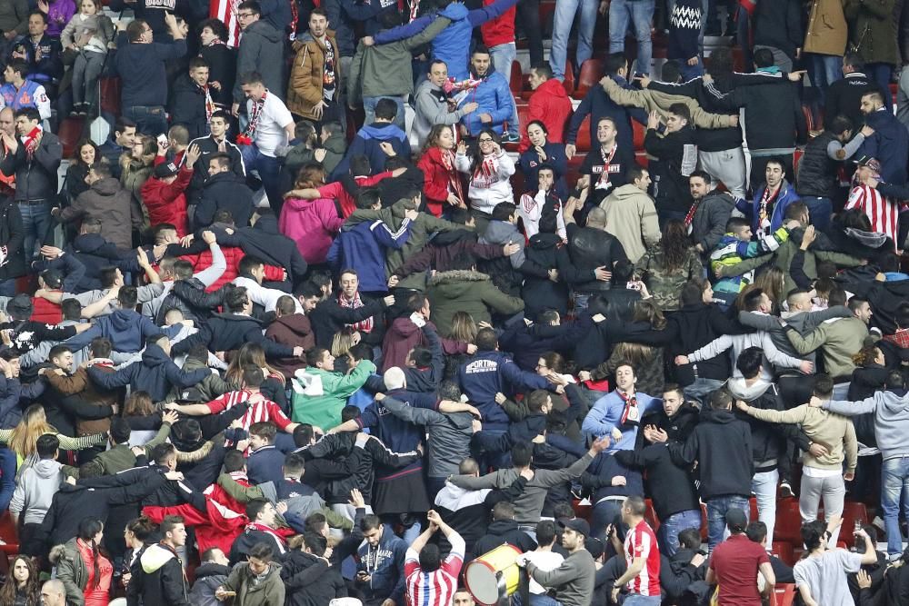 El partido entre el Sporting y el Granada, en imágenes