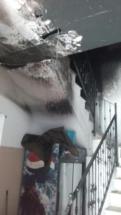 Incendio en una casa de Orilla Baja, en Santa Lucía de Tirajana