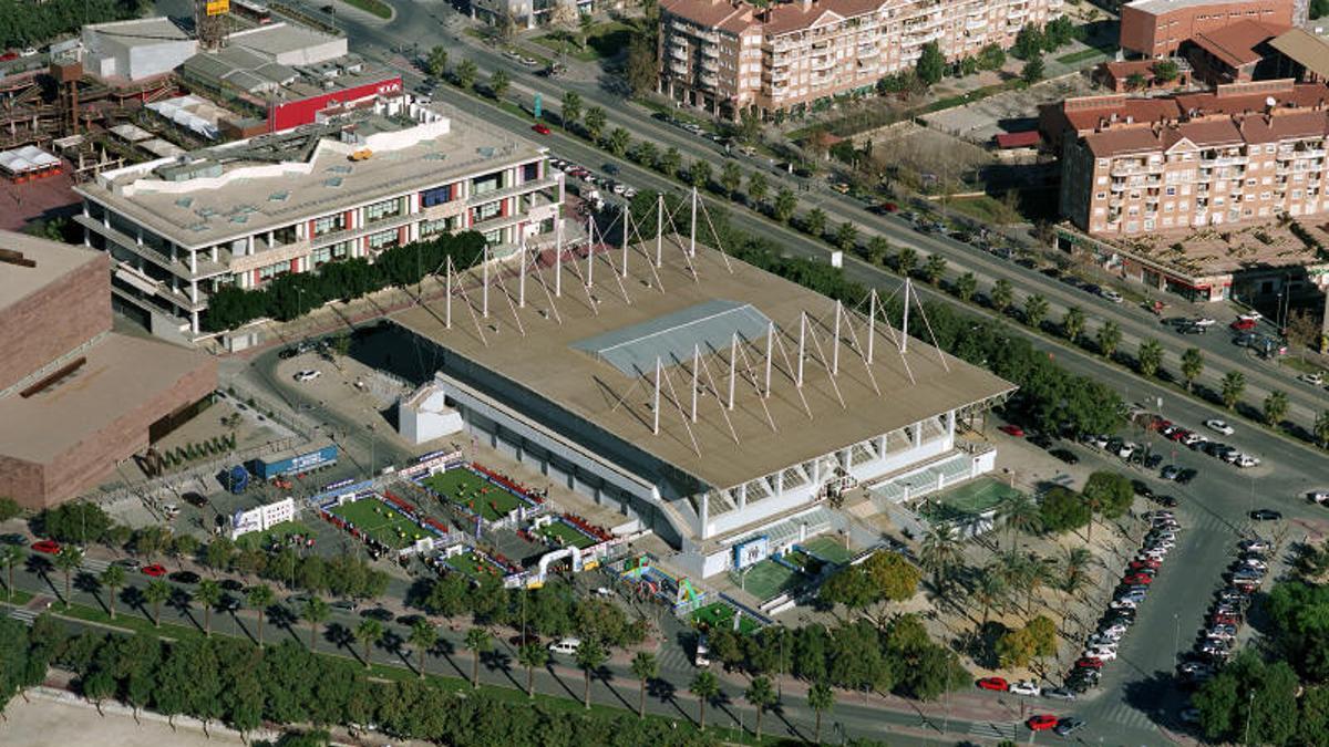 Imagen aérea de la zona de salida y meta de la Carrera de la Mujer 2023