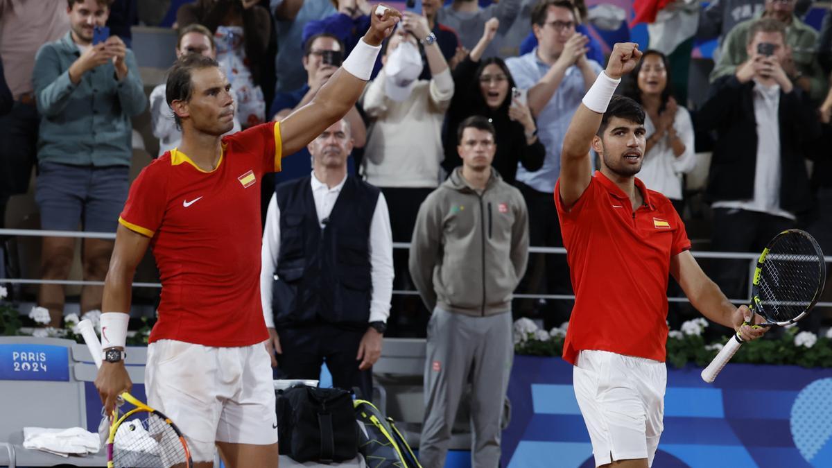Rafael Nadal y Carlos Alcaraz vs González y Molteni