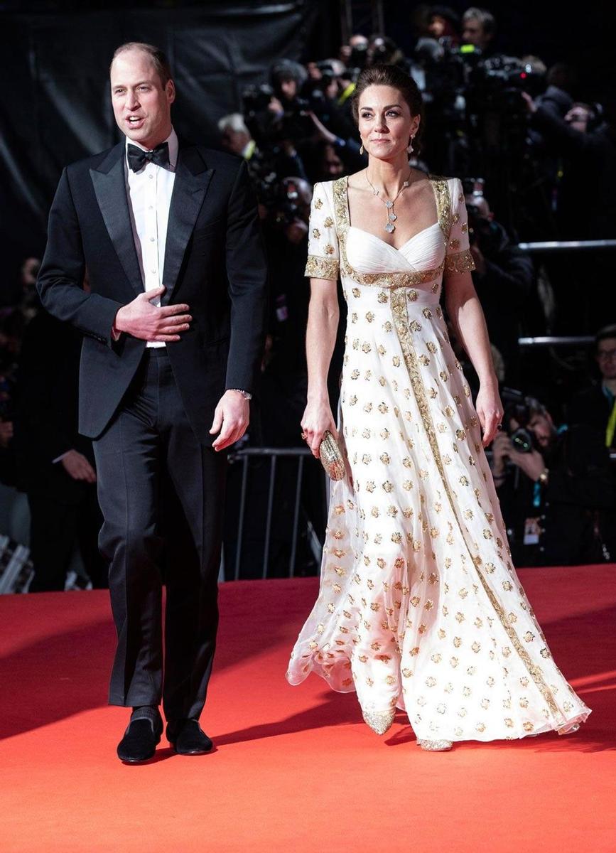 El príncipe Guillermo y Kate Middleton en los premios BAFTA