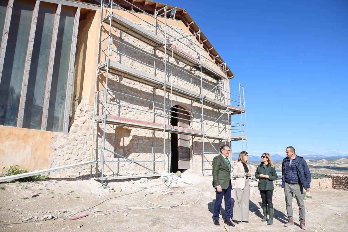 Estado actual de las obras en la Ermita de San Clemente.