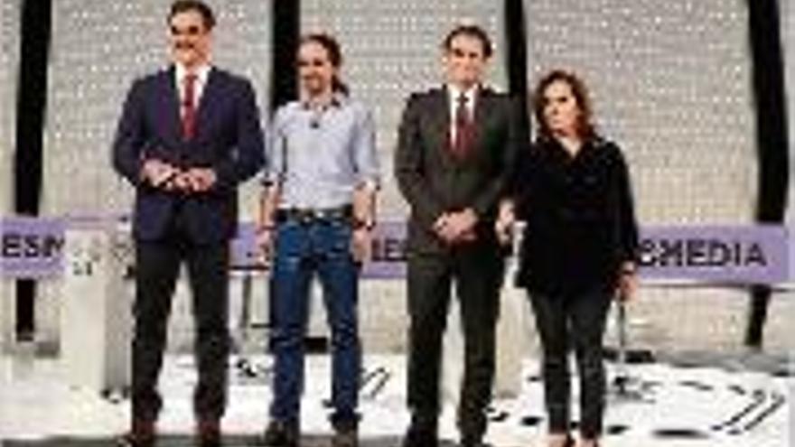 Els polítcs participants en l&#039;anterior debat.