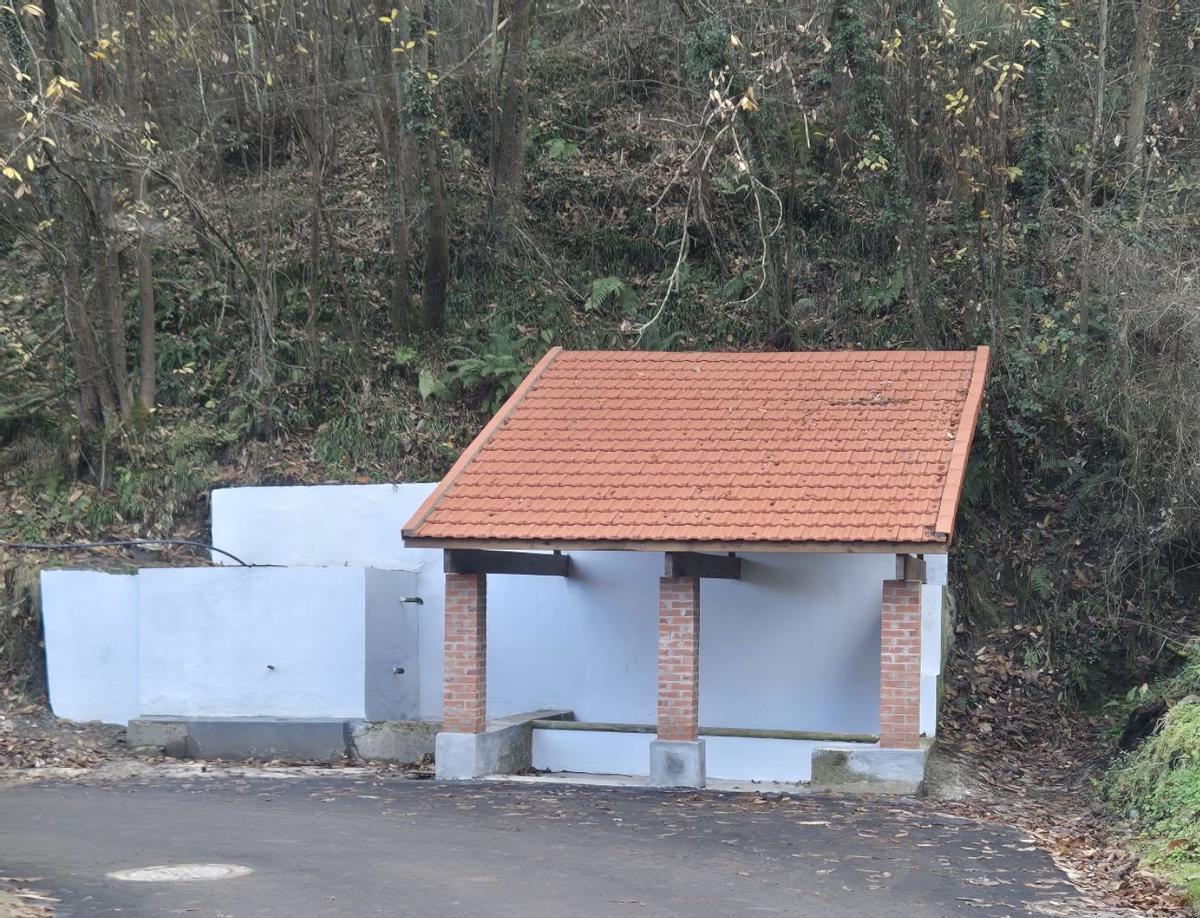 La zona del lavadero de Ubriendes, en Mieres.