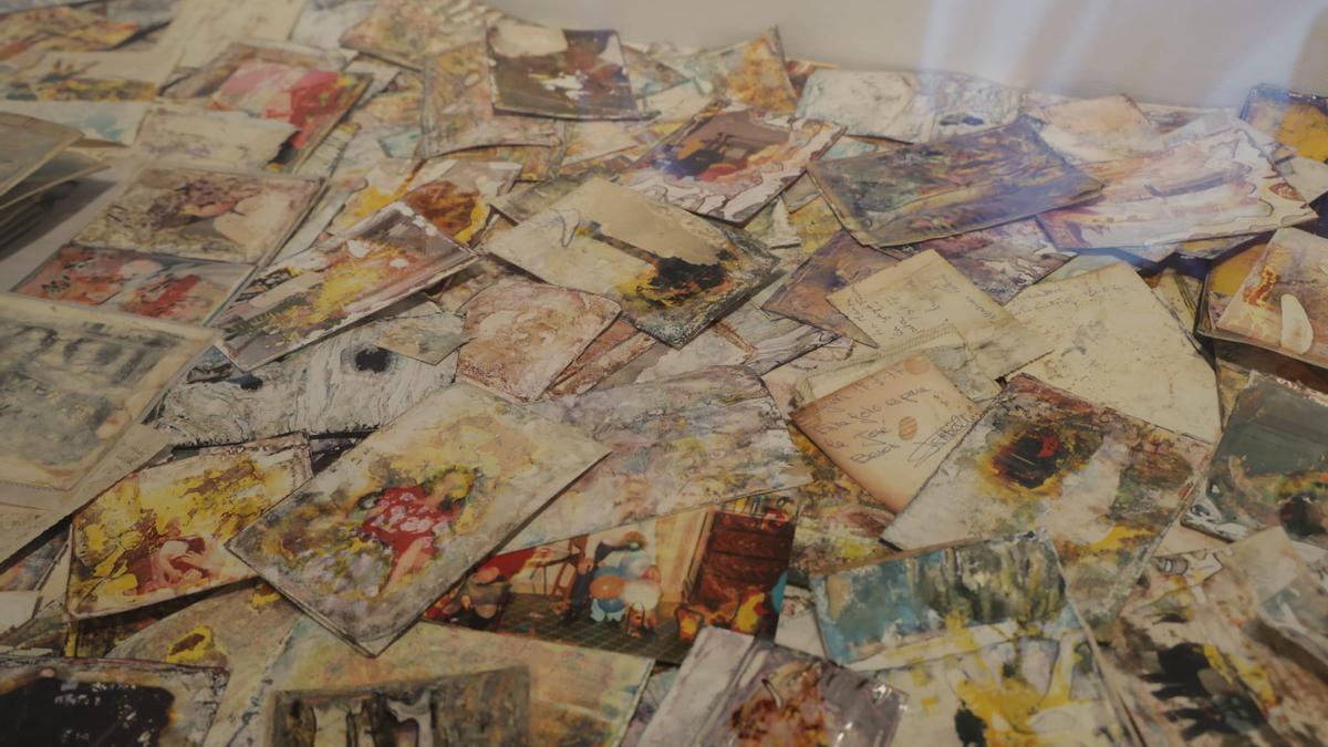 Estado de algunas de las fotografías que han llegado al equipo de la UPV para su restauración.