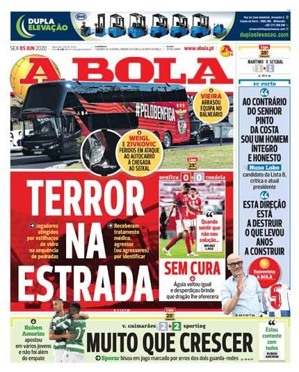 Portada A BOLA viernes 5 junio 2020