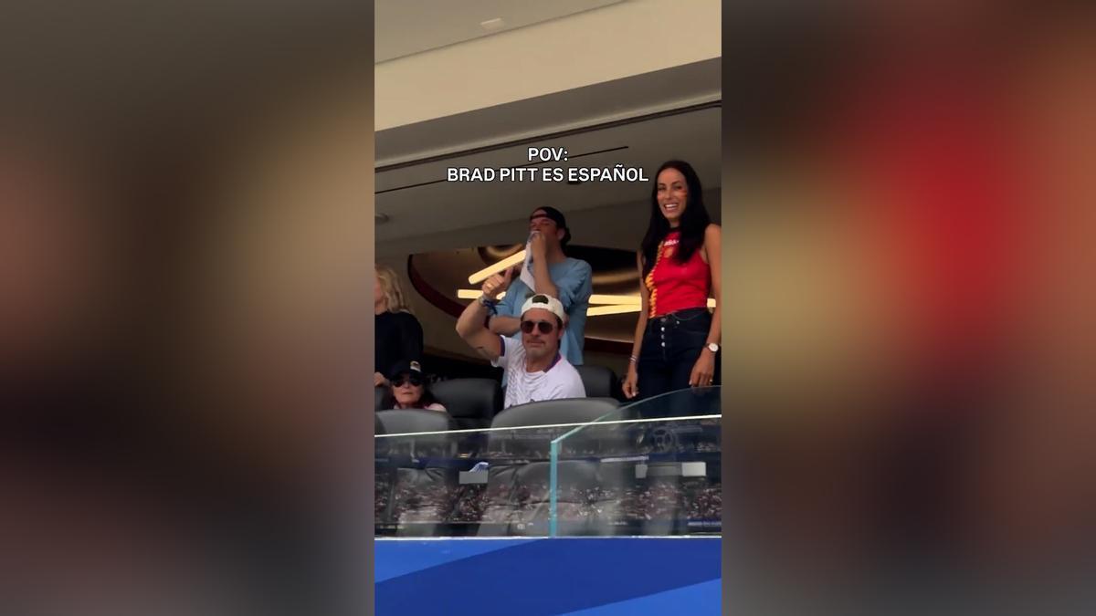"¡Brad es español!": El divertido momento de Brad Pitt y los hermanos Montoya en el partido España-Bélgica