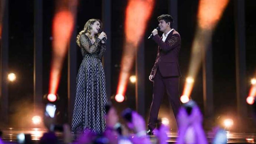 Amaia y Alfred, durante su actuación en Eurovisión.