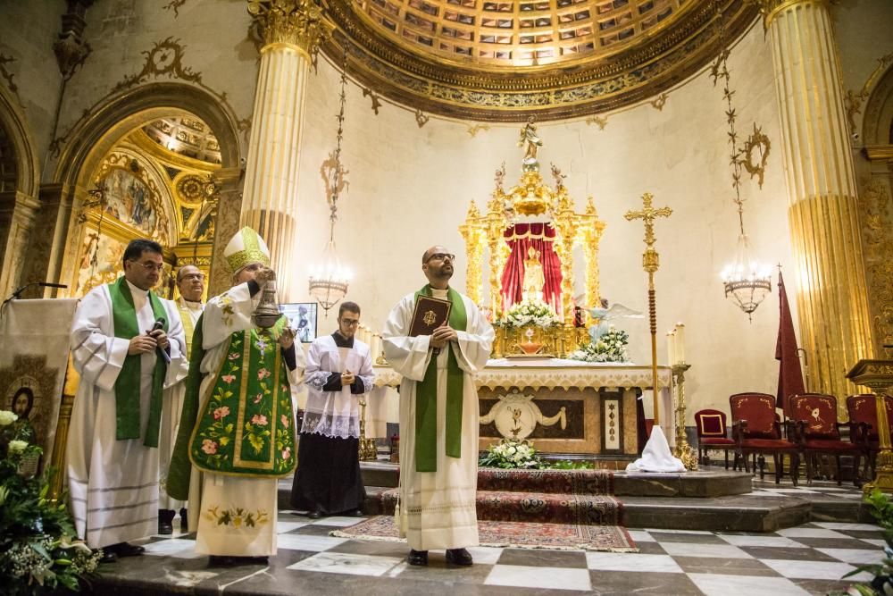 Bendición de la restauración del órgano de la Arciprestal de San Martín en Callosa de Segura por parte del obispo Jesús Murgui