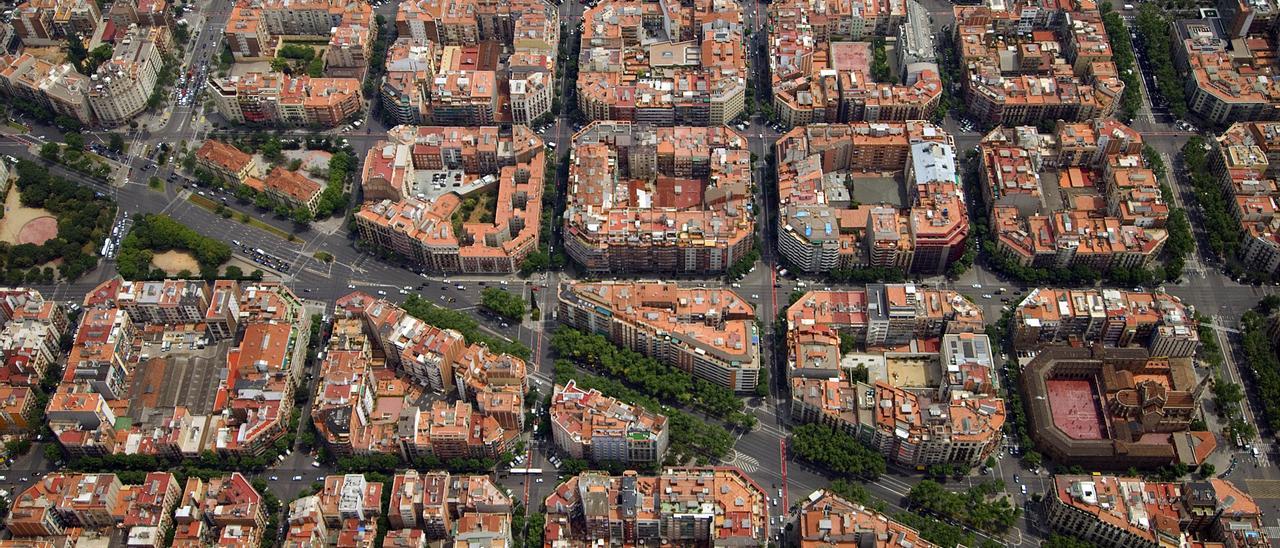 El Eixample, a vista de pájaro