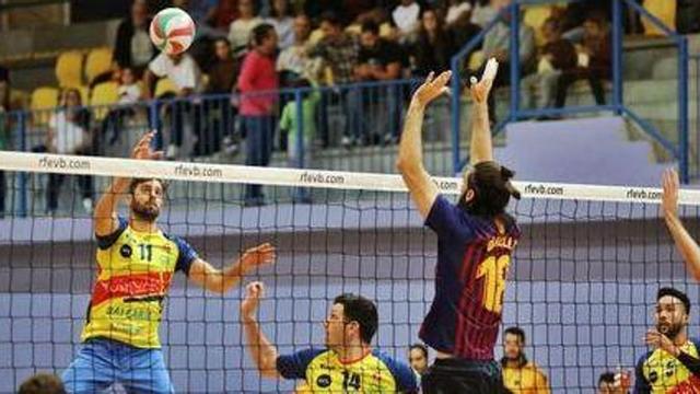 Una acción del partido frente al Barcelona de hace dos fines de semana.