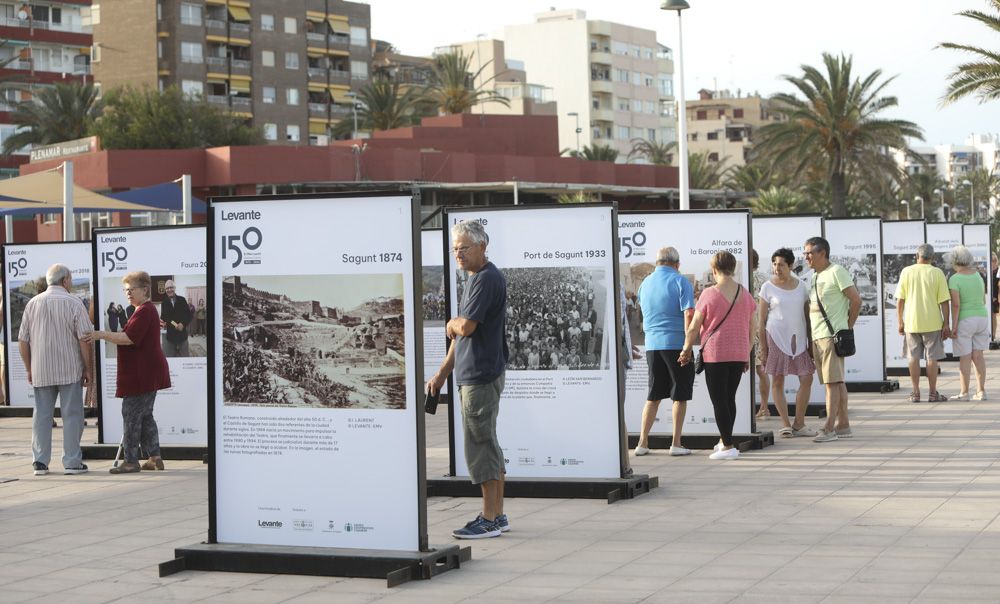 La exposición fotográfica de Camp de Morvedre, por el 150 aniversario de Levante-EMV, se traslada de Sagunt al Port de Sagunt.