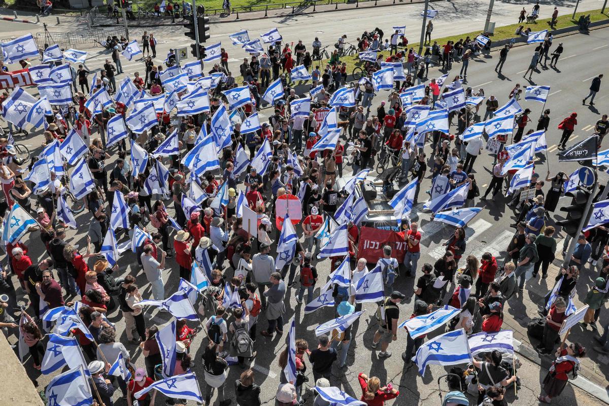 Protestas en Tel Aviv por la polémica reforma judicial del Gobierno de Netanyahu