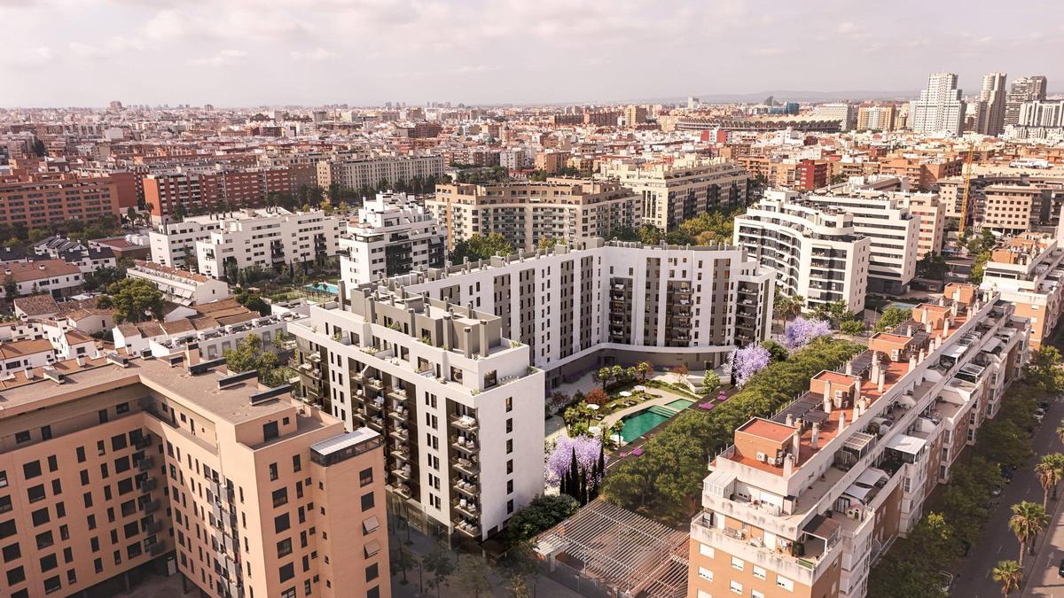 Recreació de la promoció Vera d’Aedas Homes a València