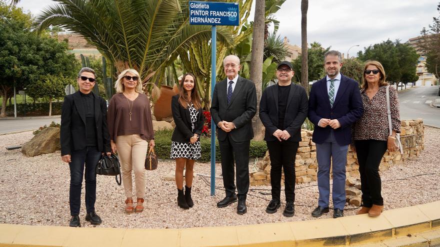 Inauguración de la glorieta en honor al artista Francisco Hernández en Málaga