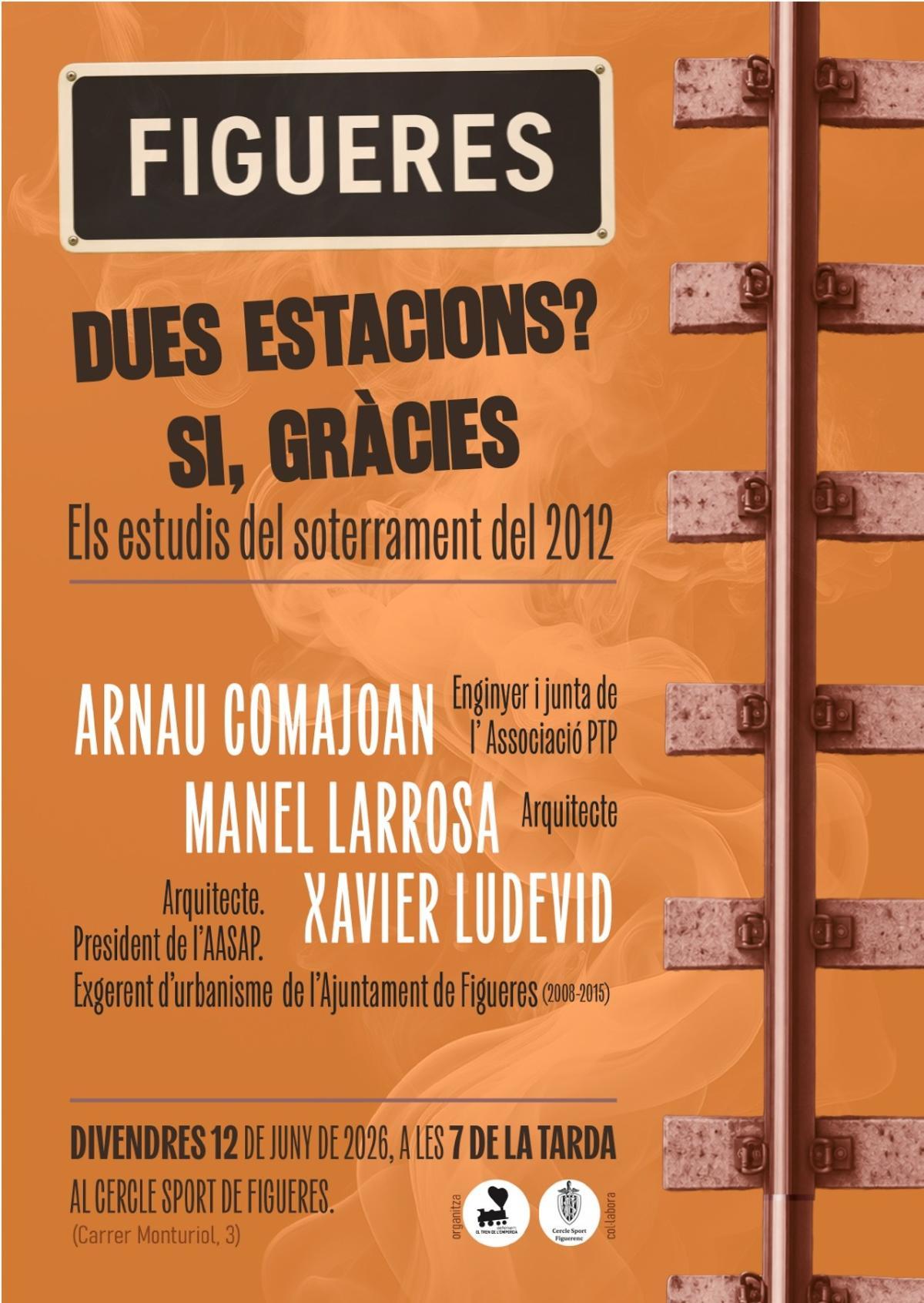Cartell amb l'acte d'aquest divendres a Figueres