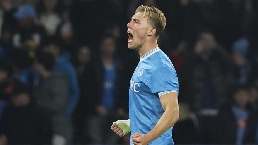 Rasmus Hojlund, autor de un doblete contra la Juventus