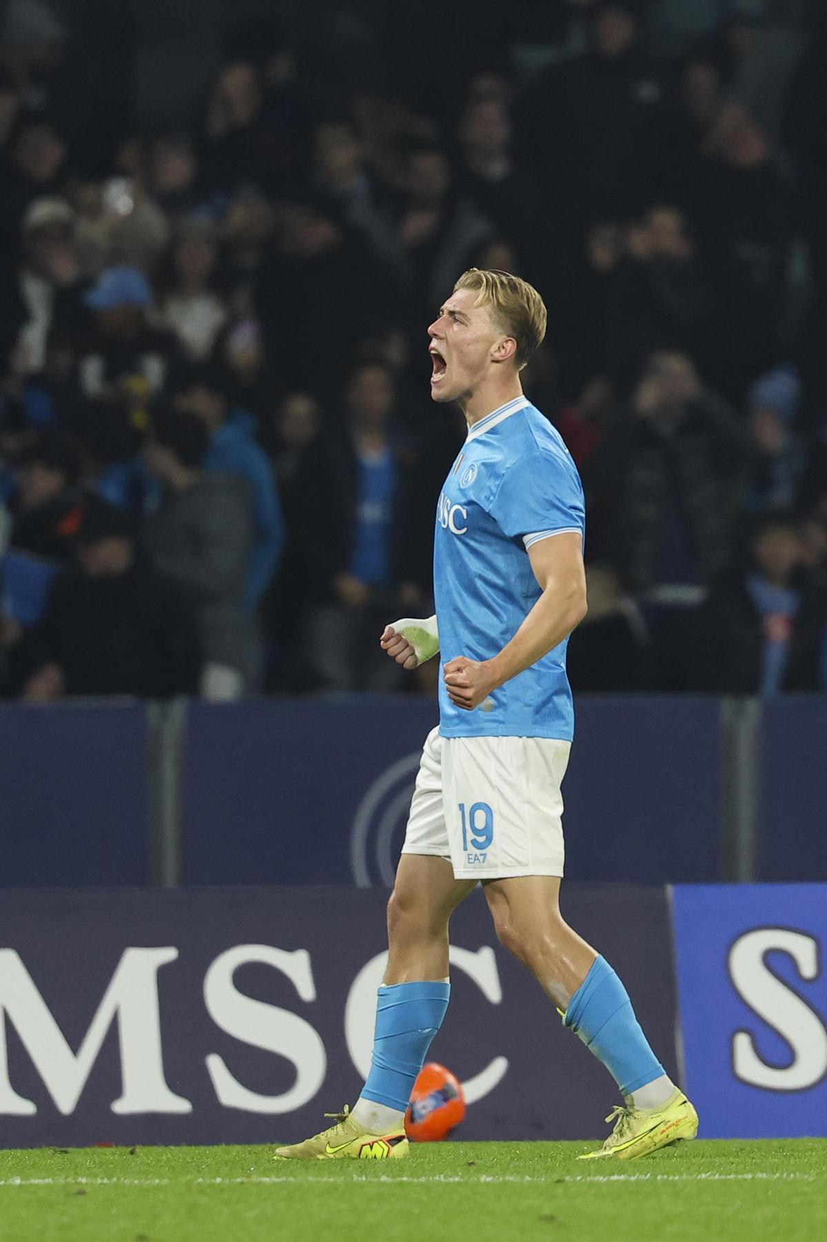 Rasmus Hojlund, autor de un doblete contra la Juventus