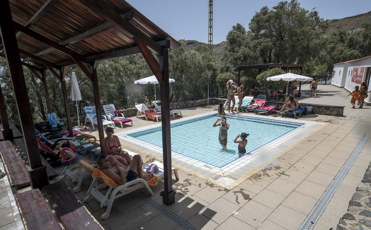 La piscina municipal de Temisas, en Aguimes, este 29 de julio de 2026.