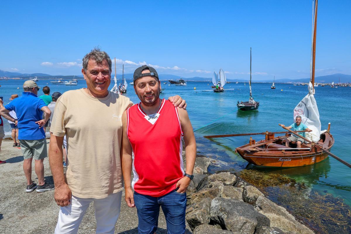 Gregorio Lorenzo e Héctor Suárez durante a Volta á Illa.