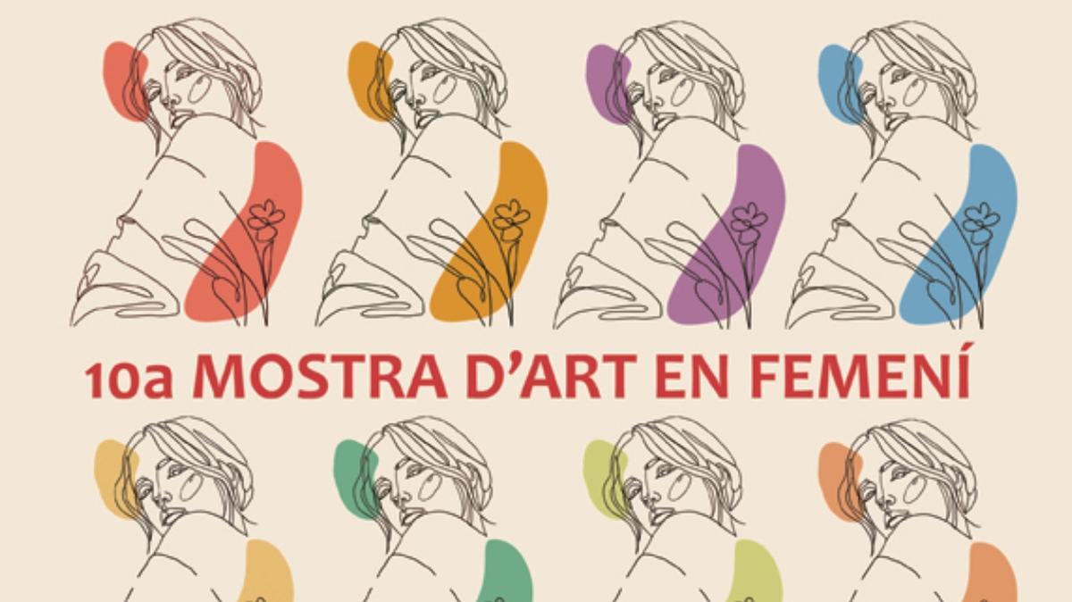 Detalle del póster anunciador de esta exposición colectiva femenina.