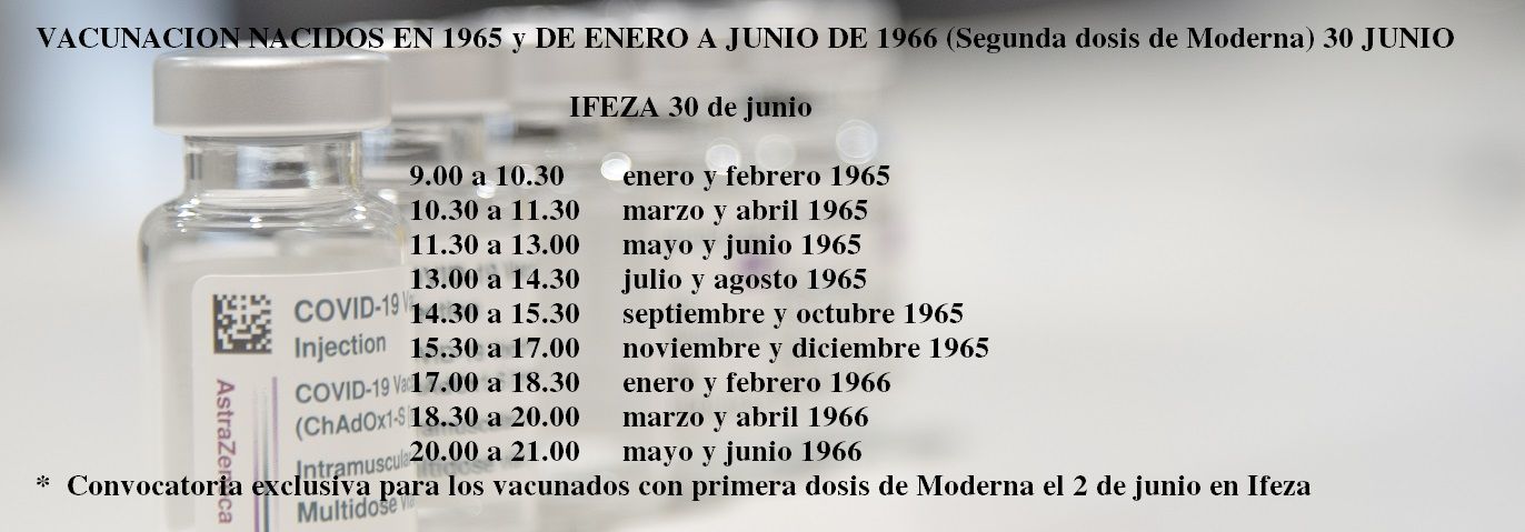 Vacunación de segundas dosis con Moderna