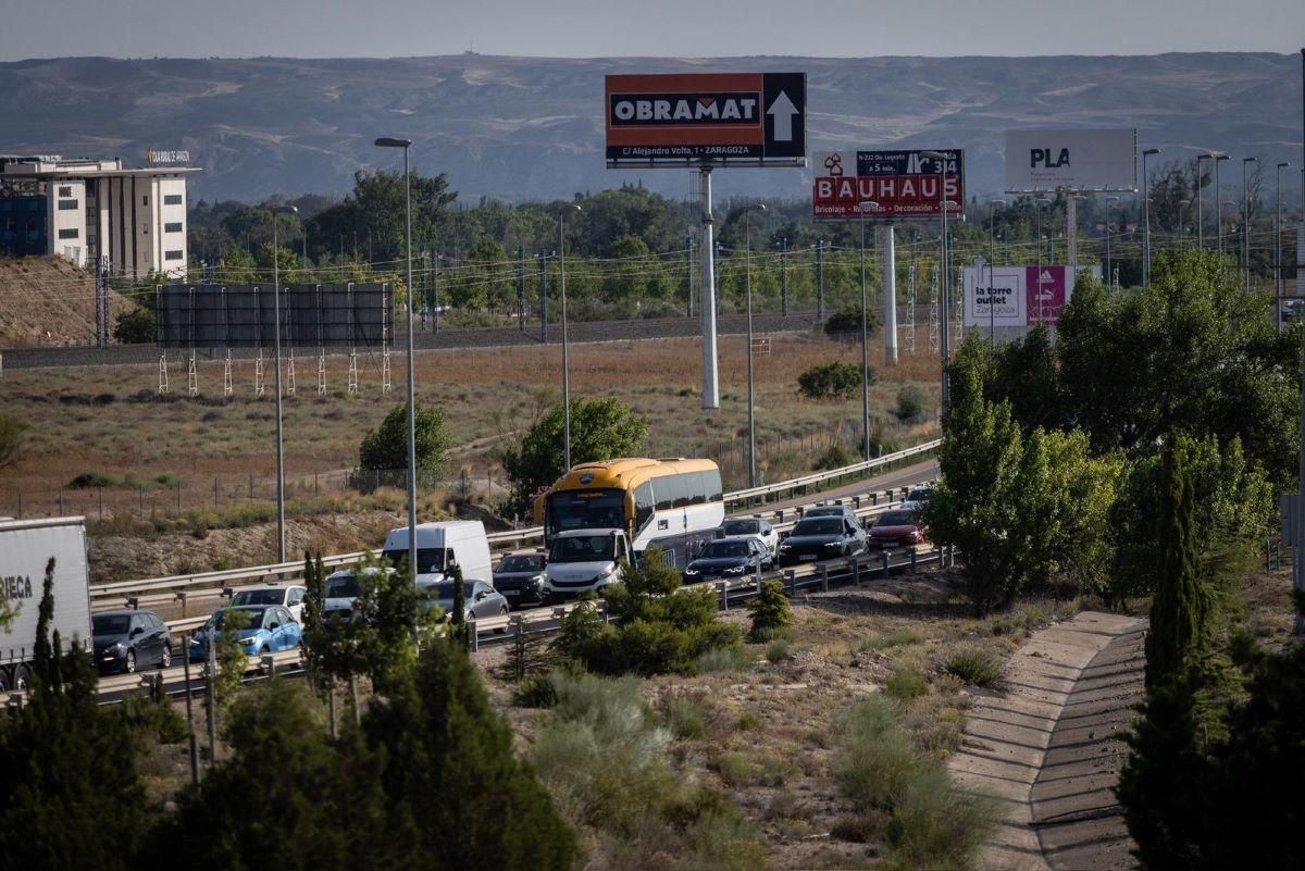 Retenciones en lods accesos a Plaza por obras en la A-2