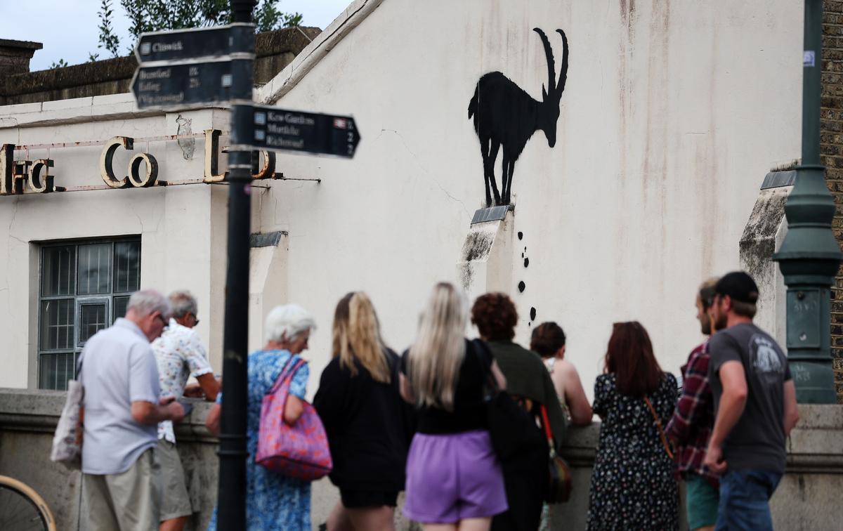 La nueva obra del artista urbano Banksy en el barrio de Richmond, al suroeste de Londres
