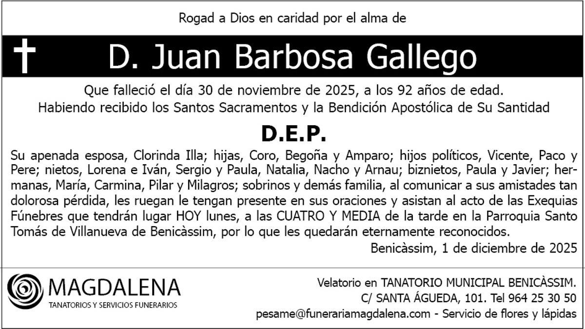 D. Juan Barbosa Gallego