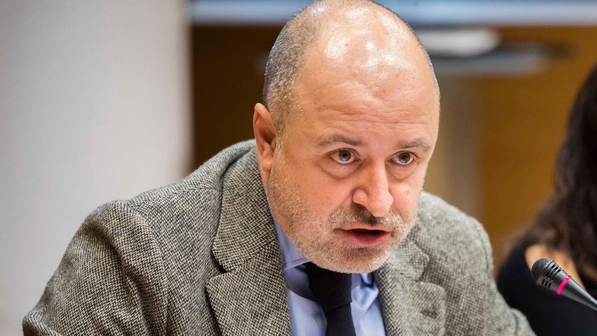 David Serra en su comparecencia en la comisión del caso Taula en las Cortes.