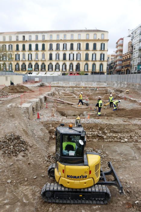 Restos arqueológicos hallados bajo los suelos de los cines Astoria