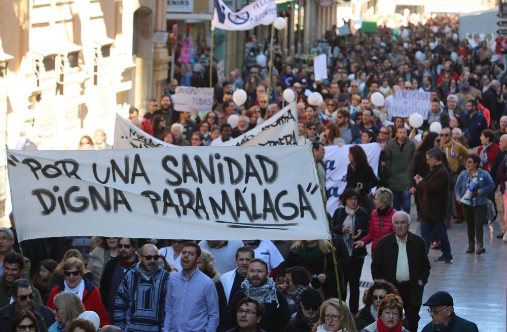 Marcha por una sanidad pública digna en Málaga