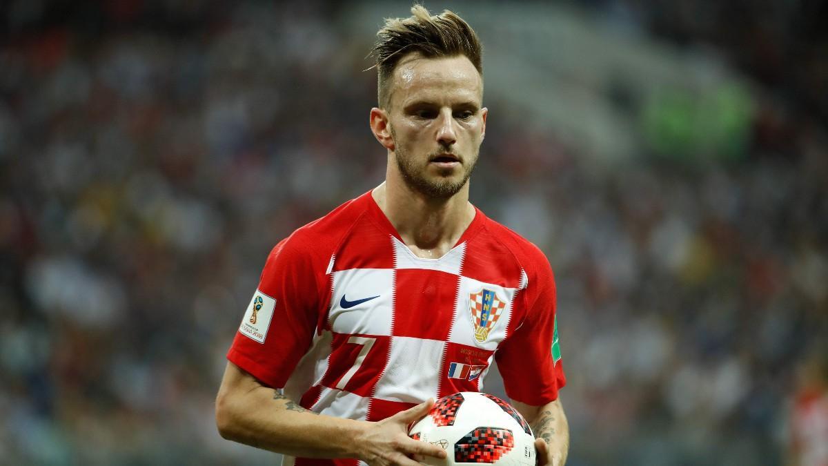 Rakitic, en una de sus últimas apariciones con Croacia