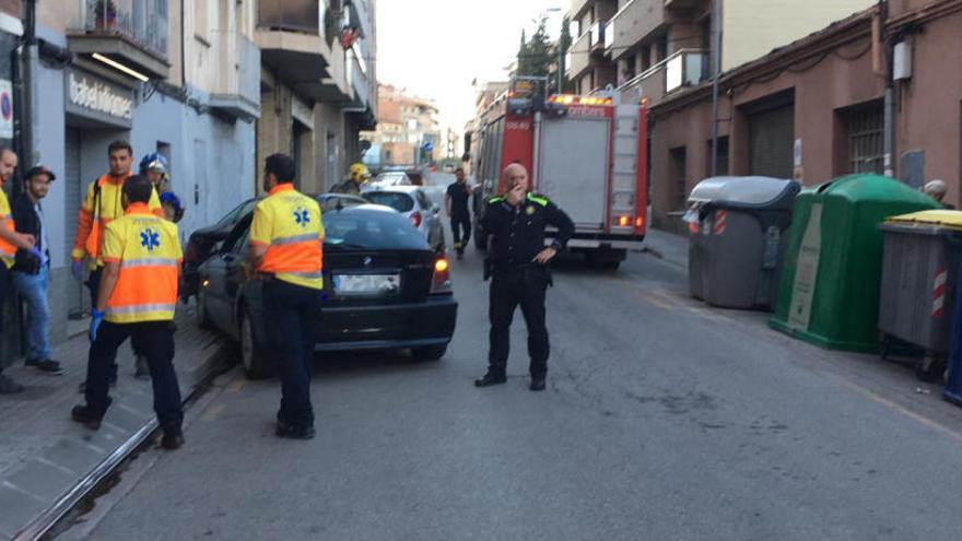 Bombers, Policia Local i personal del SEM al lloc de l&#039;accident.