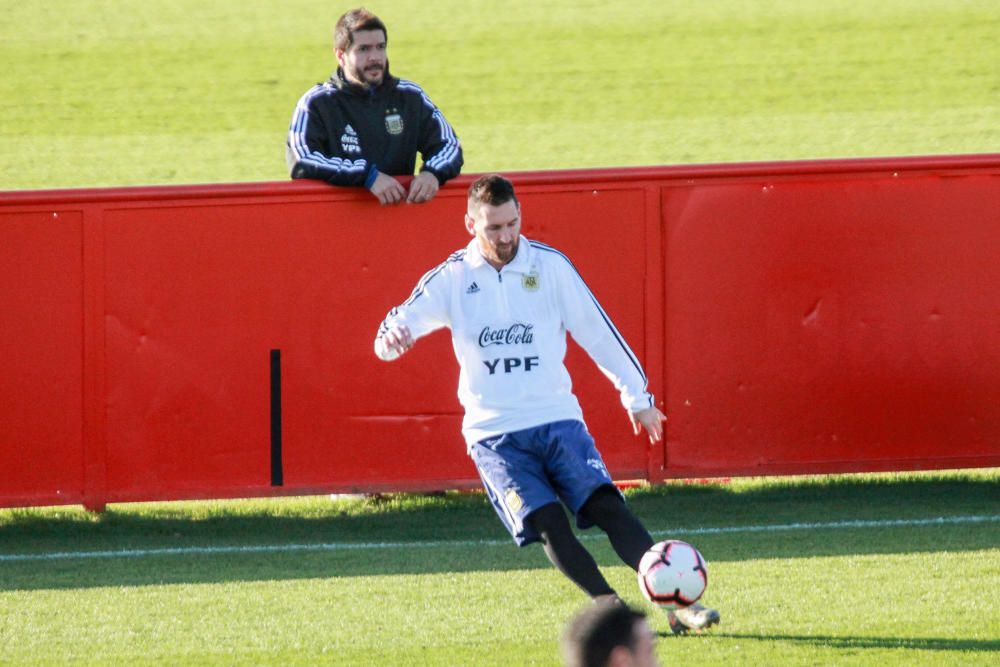 Segundo entrenamiento de la Argentina de Messi en Son Bibiloni