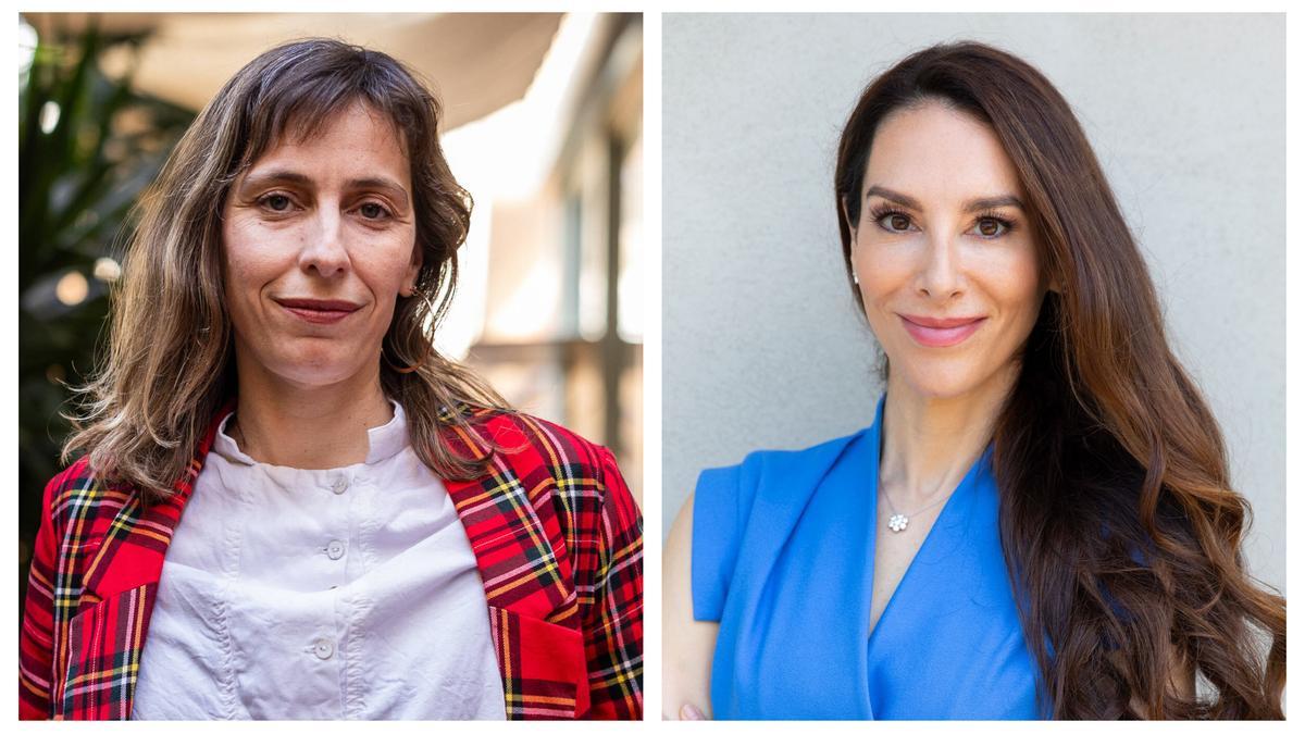 Laia Brufau, autora de 'Desafiant l'invisible', y Elizabeth Comen, autora de 'No seas exagerada'.