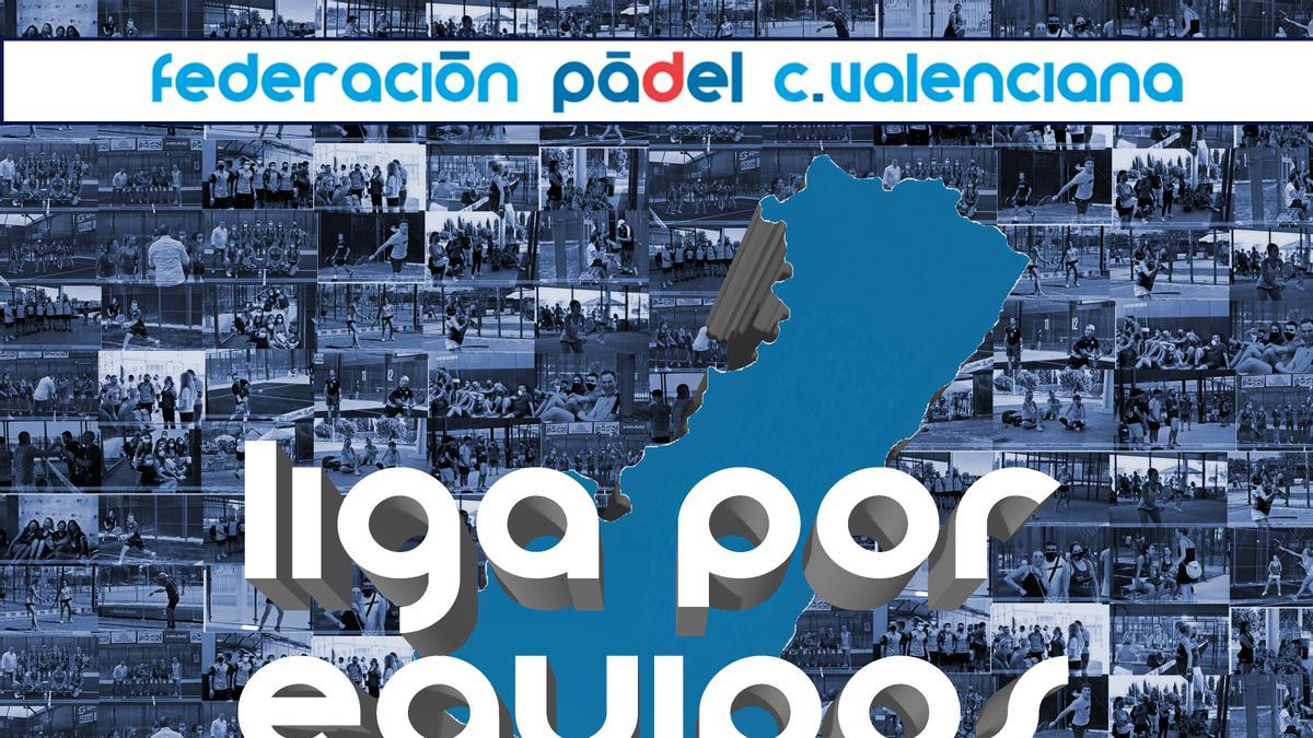 Cartel anunciador de la Liga de Pádel