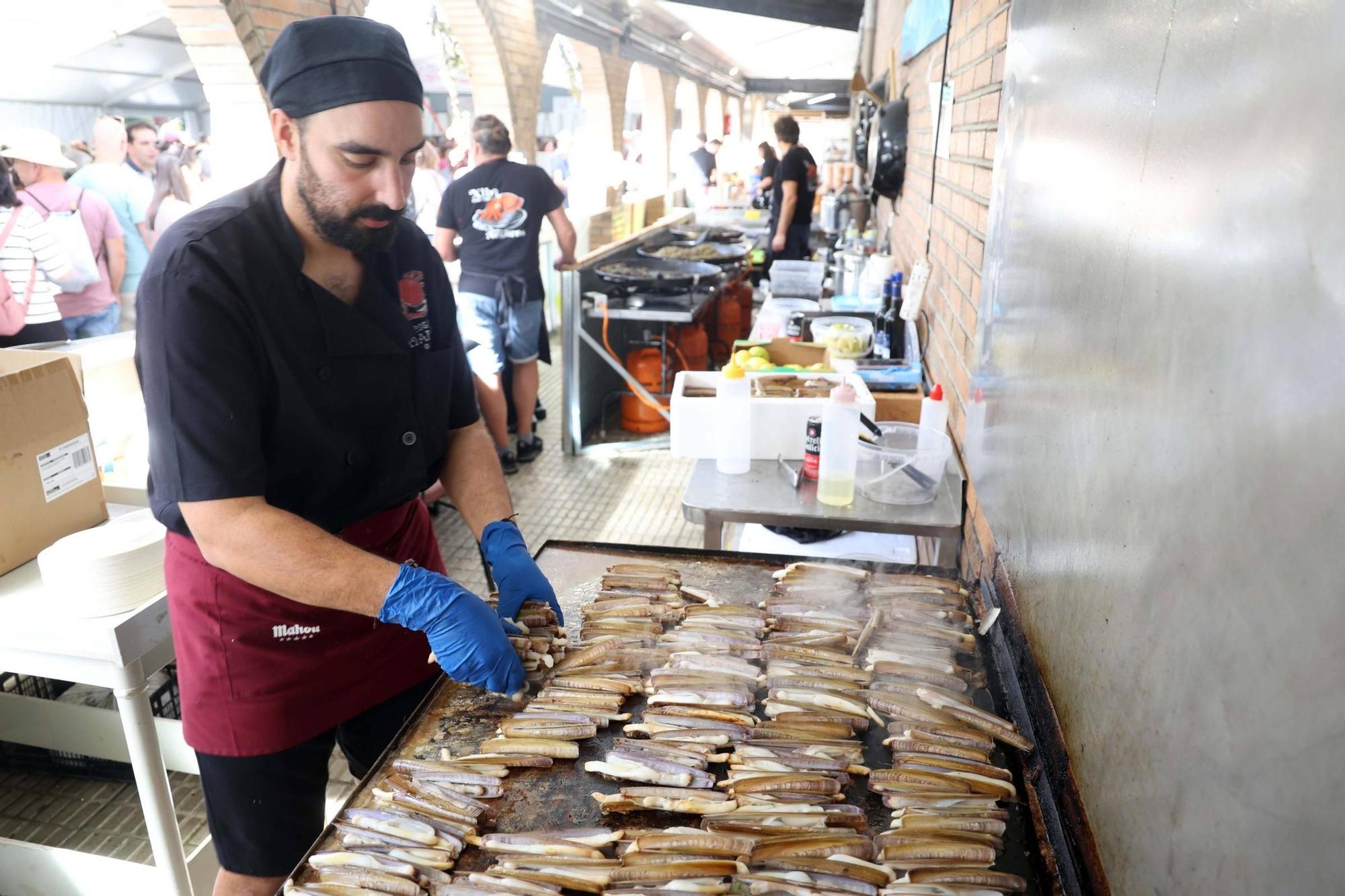 La Festa do Marisco de O Grove, esta mañana.