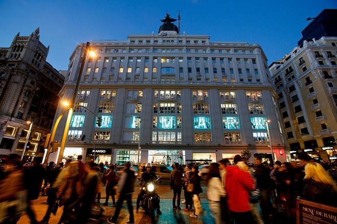 Fachada de la tienda Primark en Gran Vía, Madrid, la flagship más grande de España