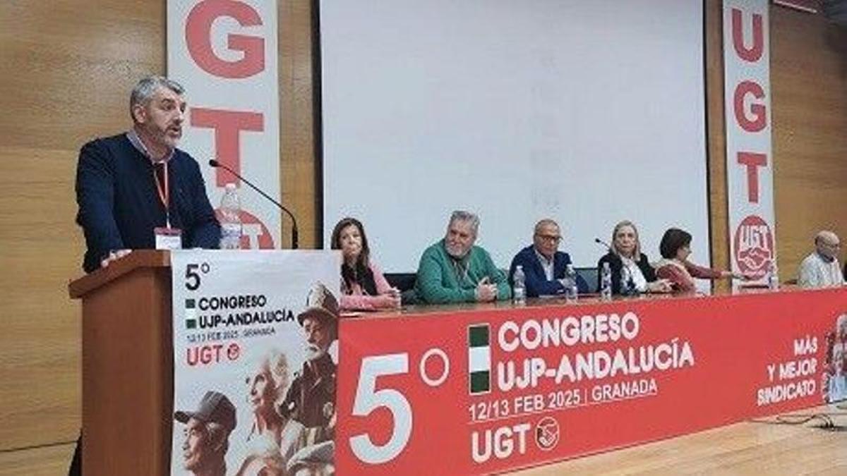 Oskar Martín en el congreso de UGT Andalucía