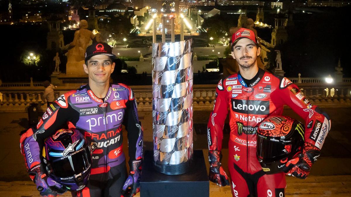 Jorge Martín y Bagnaia, juntos en Montjuïc antes de la batalla final