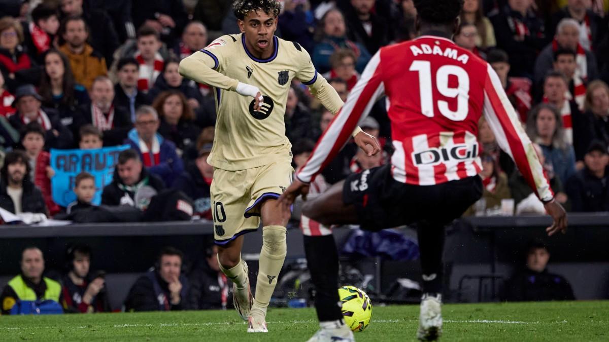 Lamine, en San Mamés