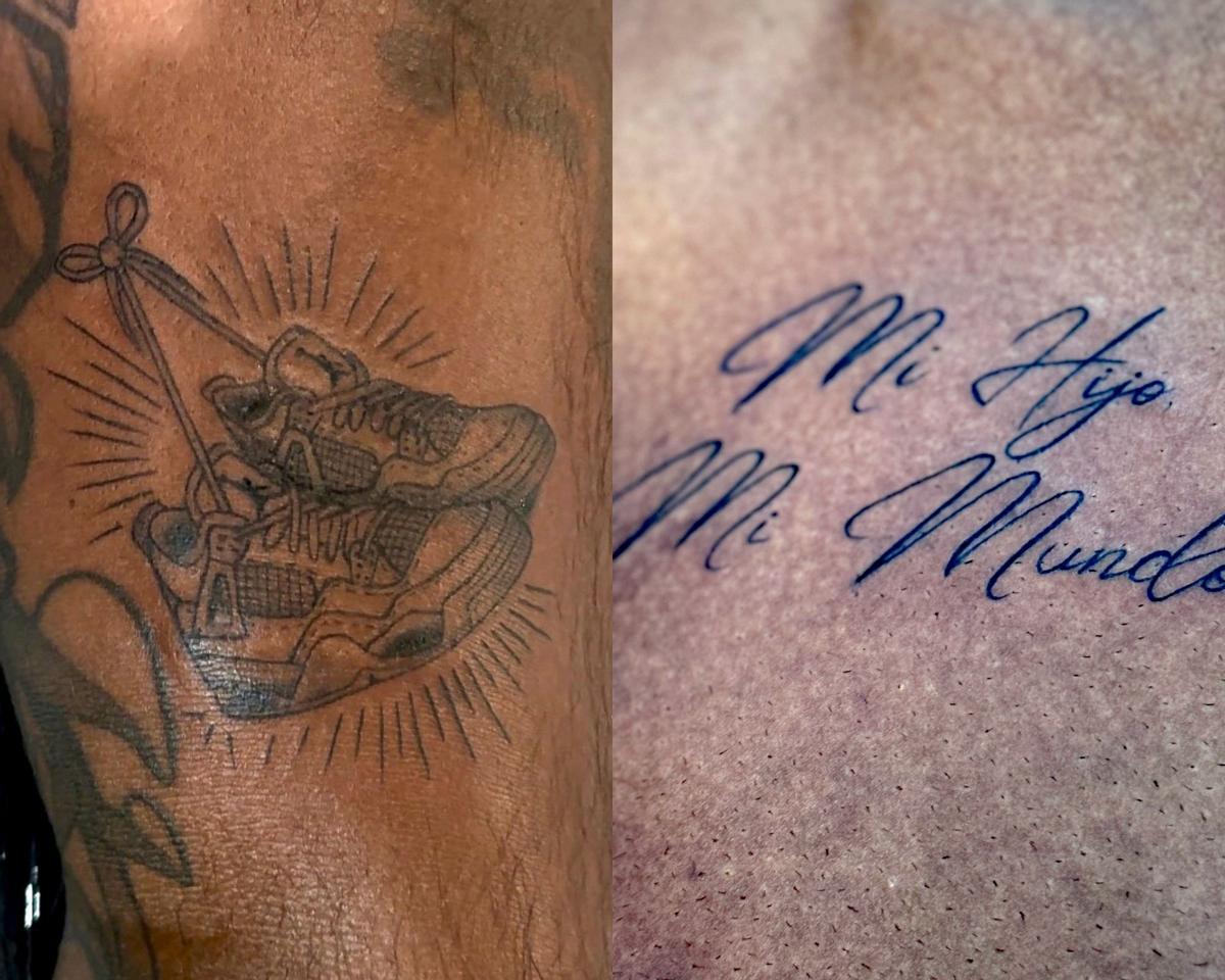 Tatuajes realizados por Frank Zambrano a los jugadores del UCAM Howard Sant-Roos y Devonte Cacok