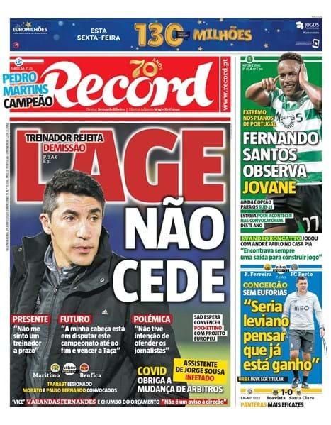 Portada RECORD lunes 29 junio 2020