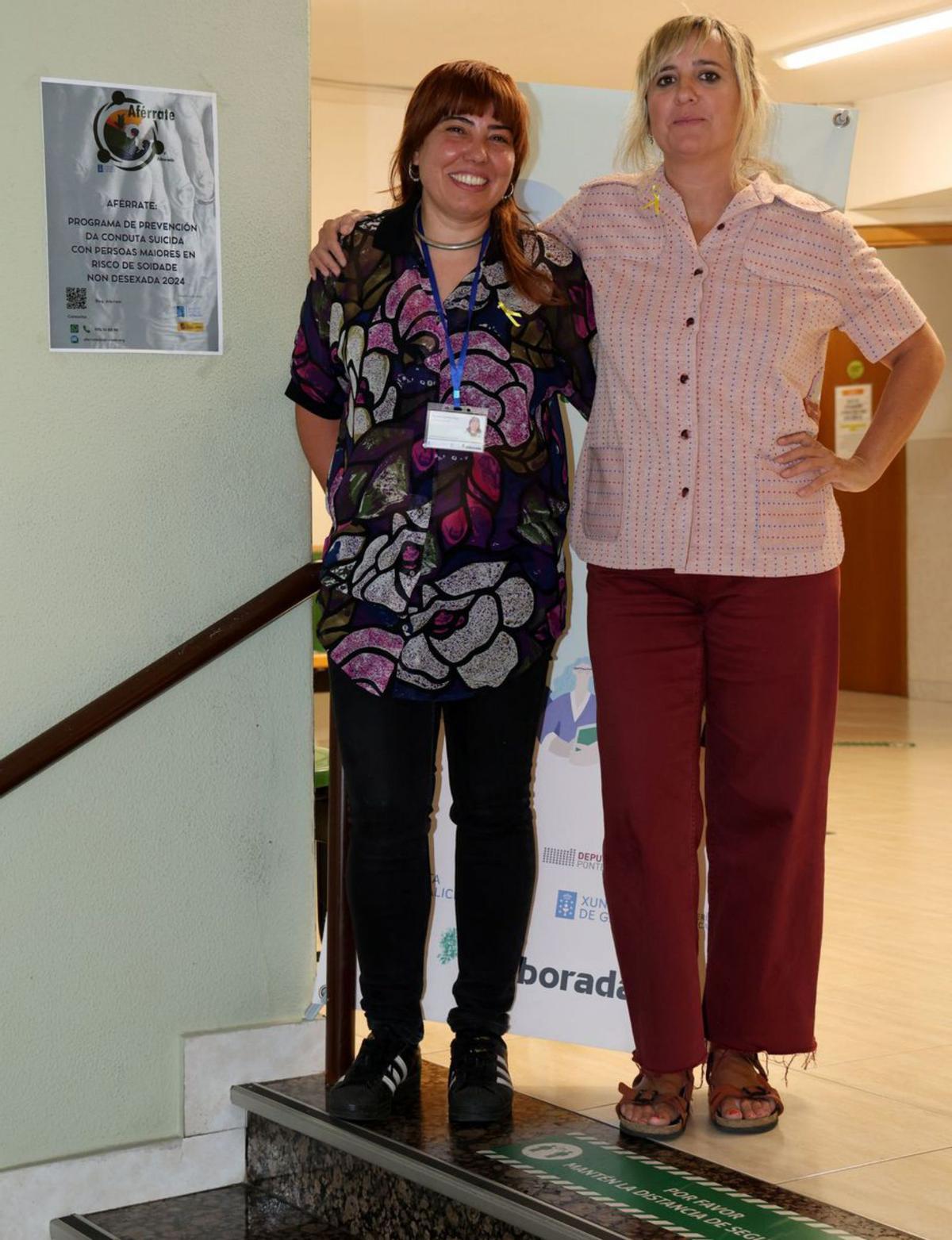 Tamara Garrido e Inés Sancho, 
en las instalaciones de 
Alborada, en Vigo.   | // JOSÉ LORES