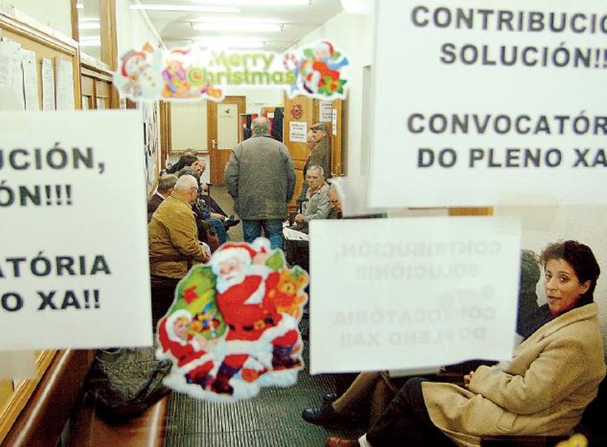 Afectados pola subida pechados no Concello.