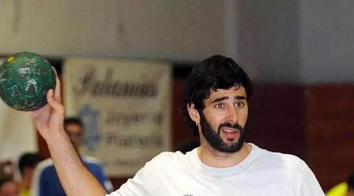 David Amor, en un entrenamiento en Pontevedra