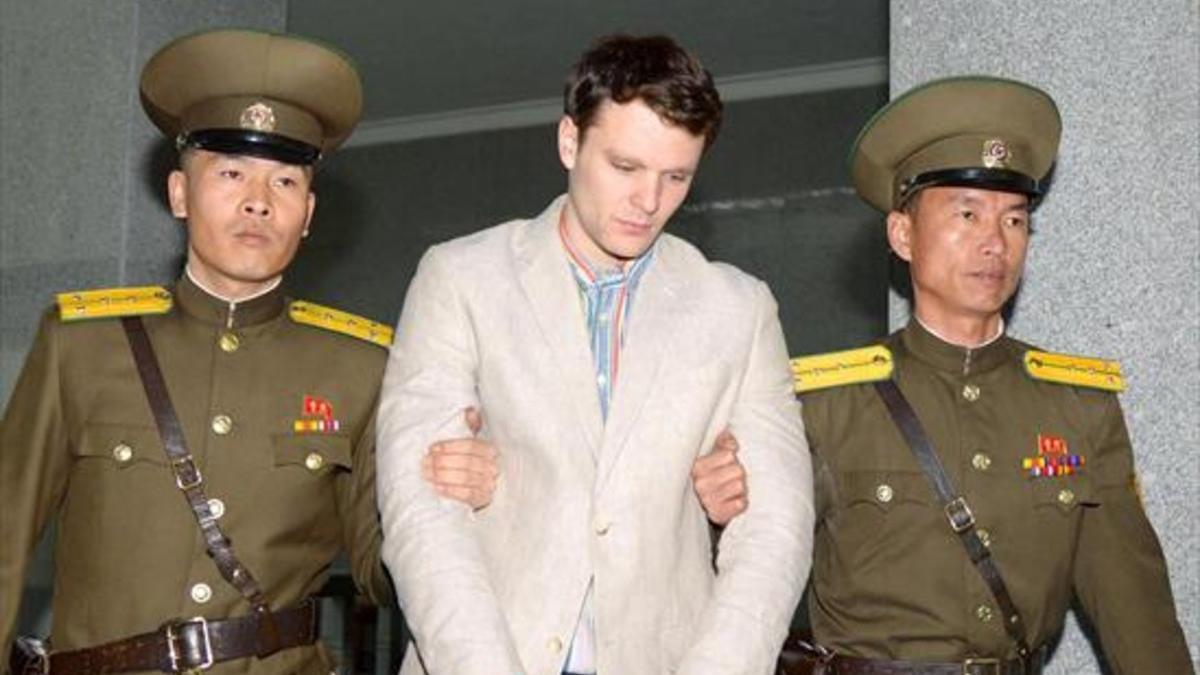 Otto Warmbier, en marzo del 2016, antes de conocer su sentencia.