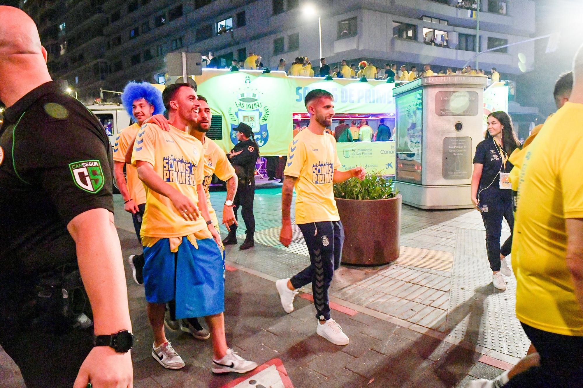 Así fue la celebración por el ascenso de la UD Las Palmas en Mesa y López