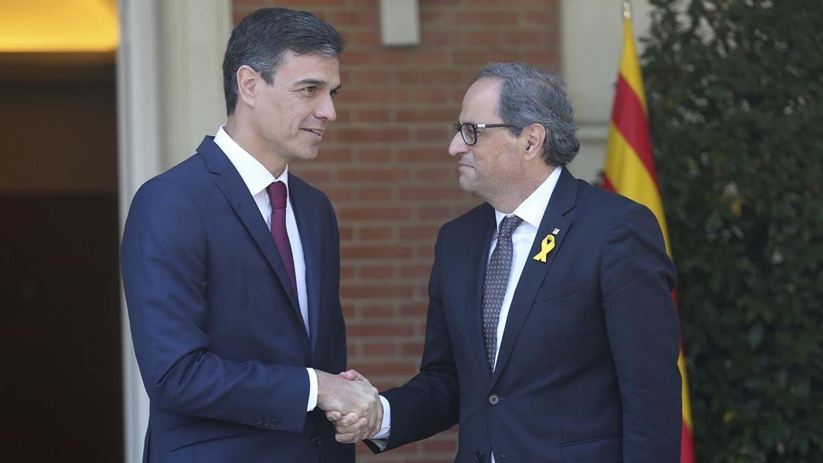 Sánchez y Torra, el pasado 9 de julio en la Moncloa.